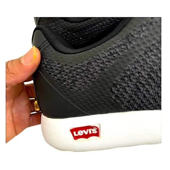 Levi’s Men’s Black and Grey Sneakers. Size 12 - Picture 5 of 8
